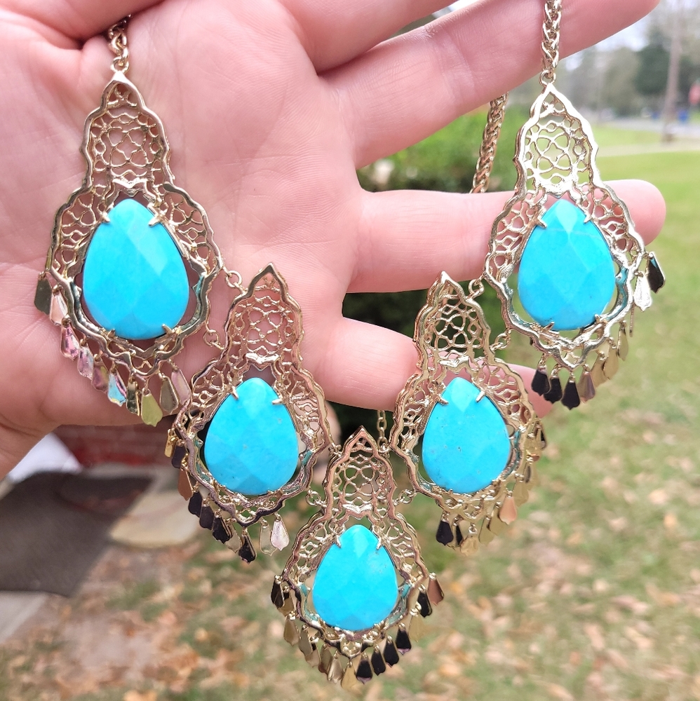 Kendra Scott Vintage Turquoise Valora Necklace